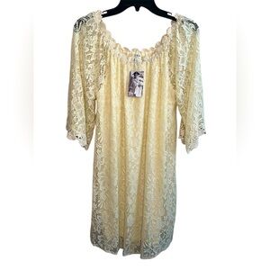 Umgee women’s size L lace off the shoulder dress NWT